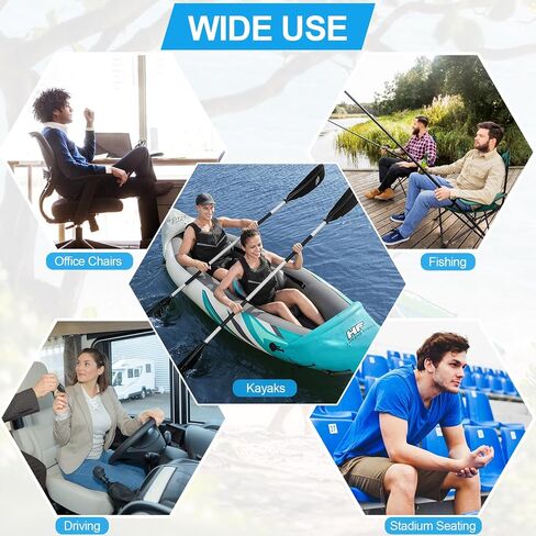 Anti Slip Kayak Seat Cushion,Thick Waterproof Seat Cushion Kayak Gel Seat Pad With Non-Slip Cover For Sit In Kayak Inflatable Kayak Canoe & Boat Kayak Accessories For Fishing Water Sports Outdoors in Saudi Arabia