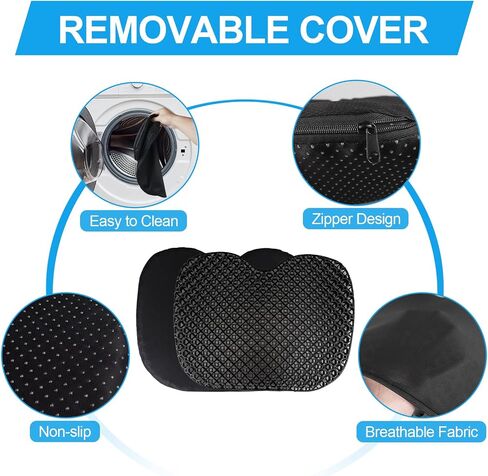 Anti Slip Kayak Seat Cushion,Thick Waterproof Seat Cushion Kayak Gel Seat Pad With Non-Slip Cover For Sit In Kayak Inflatable Kayak Canoe & Boat Kayak Accessories For Fishing Water Sports Outdoors in Saudi Arabia