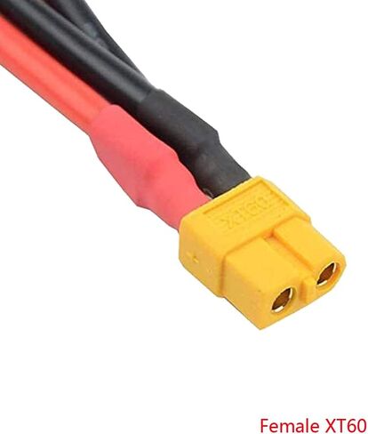 LinsyRC 2 قطعة XT60 كابل موصل البطارية المتوازي 2 ذكر إلى 1 أنثى محول مقسم y-سرج لـ DJI Phantom RC Mode Helicopter Quadcopter in Kuwait