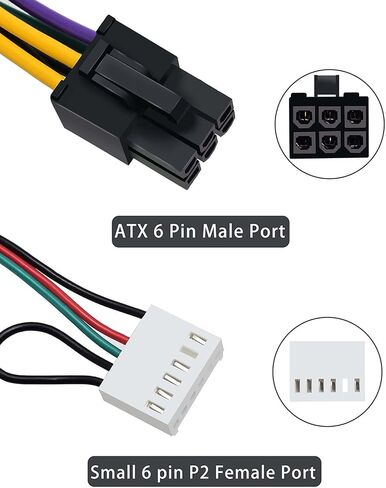 COMeap 24 pin to 6 pin Adapter HP ATX Power Cable Compatible with Z200 Z210 Z220 Z230 Z240 SFF MT TWR Series 4000 6005 8300, ProDesk 600 G1, EliteDesk 800 G1 13.3-inch (34cm) in Saudi Arabia