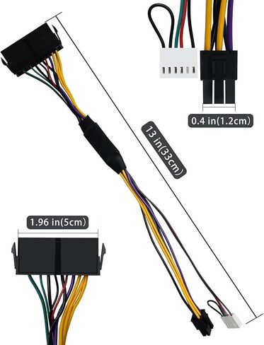 COMeap 24 pin to 6 pin Adapter HP ATX Power Cable Compatible with Z200 Z210 Z220 Z230 Z240 SFF MT TWR Series 4000 6005 8300, ProDesk 600 G1, EliteDesk 800 G1 13.3-inch (34cm) in Saudi Arabia