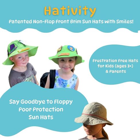 Hativity Hat UPF 50+ UV Sun Protection Wide Brim Summer Beach Pool Fish Child Kids Boy Girl Bucket Travel in Saudi Arabia
