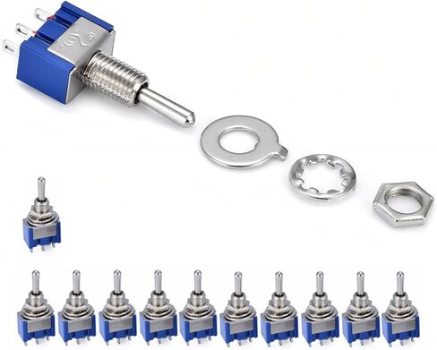 WWZMDiB MTS-103 3 محطات 3 مواضع SPDT تبديل التبديل وصلة واحدة 6A/125V 3A/250V ON/Off/ON(12 قطعة) in Kuwait