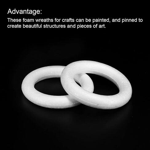 MECCANIXITY 3 Inch Foam Wreath Forms Round Craft Rings for DIY Art Crafts, Florists, Home Decoration Pack of 3 in Saudi Arabia