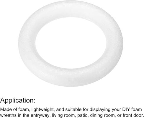 MECCANIXITY 3 Inch Foam Wreath Forms Round Craft Rings for DIY Art Crafts, Florists, Home Decoration Pack of 3 in Saudi Arabia