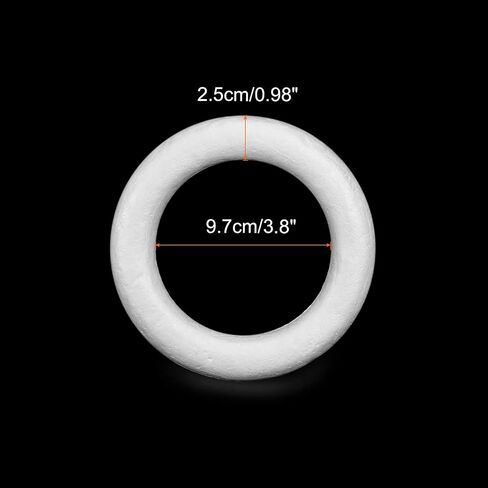 MECCANIXITY 3 Inch Foam Wreath Forms Round Craft Rings for DIY Art Crafts, Florists, Home Decoration Pack of 3 in Saudi Arabia