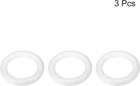 MECCANIXITY 3 Inch Foam Wreath Forms Round Craft Rings for DIY Art Crafts, Florists, Home Decoration Pack of 3 in Saudi Arabia
