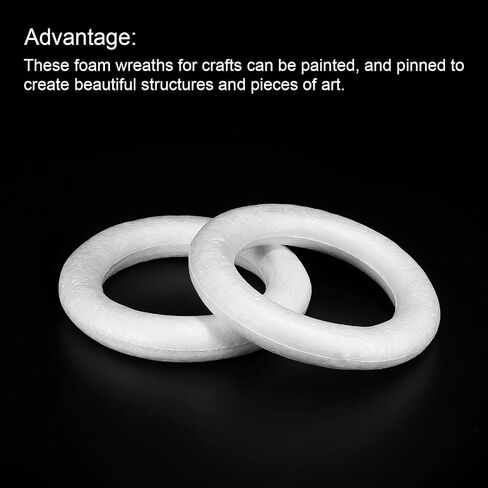 MECCANIXITY 3 Inch Foam Wreath Forms Round Craft Rings for DIY Art Crafts, Florists, Home Decoration Pack of 3 in Saudi Arabia