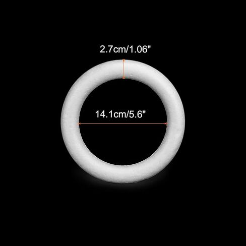 MECCANIXITY 3 Inch Foam Wreath Forms Round Craft Rings for DIY Art Crafts, Florists, Home Decoration Pack of 3 in Saudi Arabia