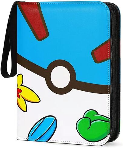 Card Binder 4-Pocket,400 Pockets Card Holder Album with 50 Removable Sleeves for Standard Size Cards TCG Trading Card Binder Display Storage Carrying Case-Black (02) in Saudi Arabia