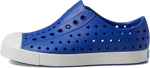 Native Shoes Kids Jefferson (طفل صغير/طفل كبير) - أحذية للأطفال - جزء علوي من مادة EVA - بطانة ونعل داخلي من مادة EVA أزرق داكن/أبيض 13 Little Kid M in Kuwait