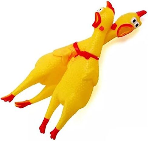 4 Pack Large Screaming Chicken Toy Big Rubber Squawking Chicken 12 inch in Saudi Arabia