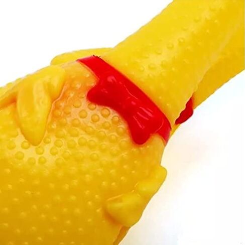 4 Pack Large Screaming Chicken Toy Big Rubber Squawking Chicken 12 inch in Saudi Arabia