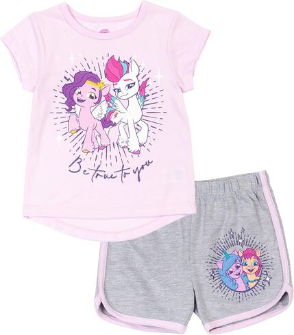 My Little Pony Pullover Graphic T-Shirt & French Terry Shorts in Saudi Arabia