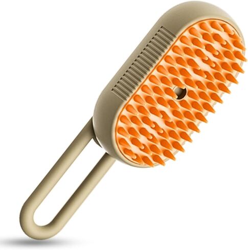 فرشاة 3 في 1 للقطط والكلاب - أداة إزالة شعر الحيوانات الأليفة مع رذاذ رذاذ ناعم لفك التشابك والتنظيف والتدليك - مشط إزالة اللمعان قابل لإعادة الشحن وشعيرات ناعمة - مستلزمات العناية بالشعر (أبيض) in Saudi Arabia