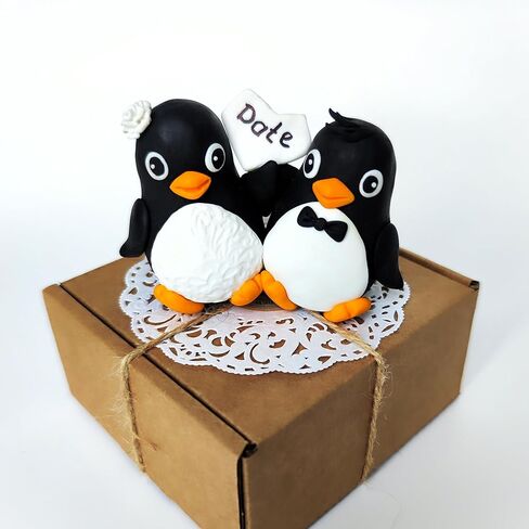 البطريق كعكة الزفاف توبر اليدوية الحب الطيور الربيع الصيف الخريف الشتاء 2024 in Kuwait