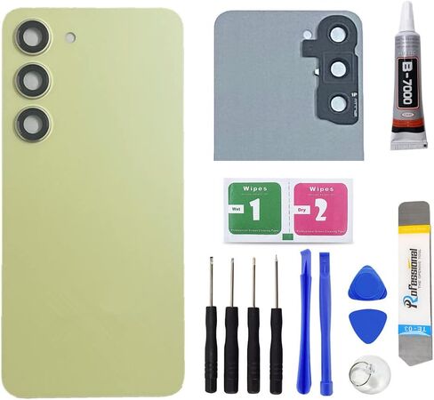 Replacement Repair Battery Back Glass Cover Back Housing Door Rear Panel for Samsung Galaxy S23 Plus S23+ SM-S916, with Tape and Tools (with Camera Lens) (Green) in Kuwait