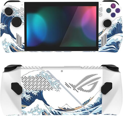 PlayVital Skins for ROG Ally Handheld Gaming Console - The Great Wave Off Kanagawa Wrap Cover Decal Sticker for ROG Ally Accessories, 2 Pack in Saudi Arabia