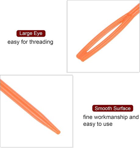 HARFINGTON 200pcs Plastic Sewing Needles, 7cm Length Large Eye Blunt Needles Learning Needles for Sewing Handmade Crafts DIY Notions Stitching, Blue in Saudi Arabia