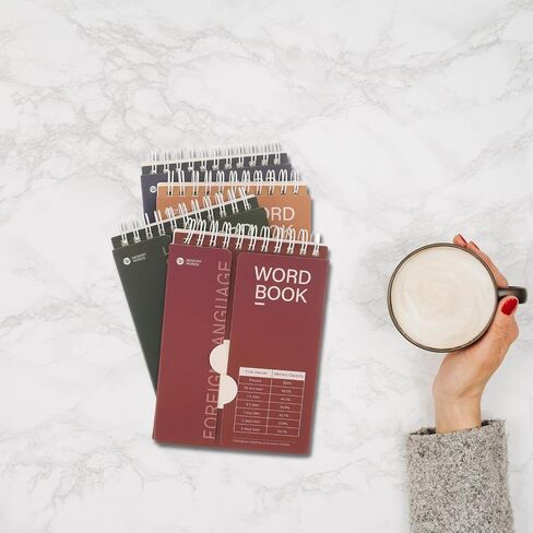 4 قطع من دفتر الجيب Cabilock، دفتر مفردات حلزوني محمول، دفاتر ملاحظات للجيب، دفاتر ذاكرة للمكتب والمدرسة ورسم الكتابة (لون عشوائي) in Saudi Arabia