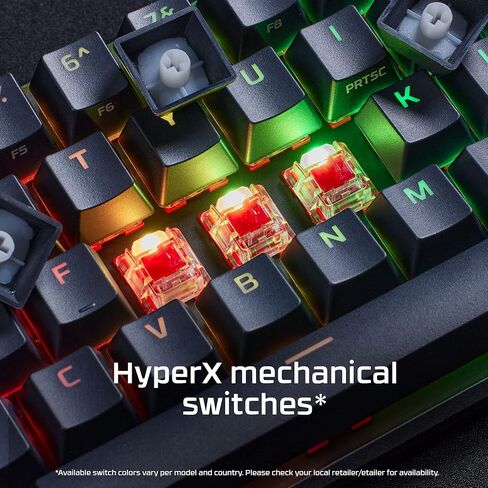 HyperX Alloy Origins 65 Mechanical Gaming Keyboard PBT RGB Backlit Aqua Switch ABS Keycaps Compatible PS5, PS4, Xbox Series X|S, NGENUITY Software, Windows, Laptop Computer Desk Setup, Black (Renewed) in Saudi Arabia