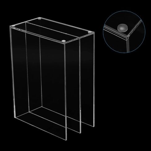 Acrylic Magazine File Holder 2 Sections Clear Magazine Rack Desk Organizer for Office Home Vertical File Book Sorter Holder 1 Pack (DP008) in Saudi Arabia