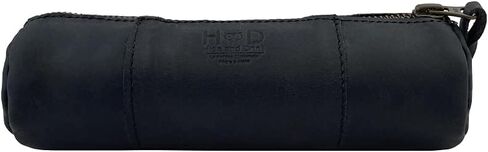 Hide & Drink, Rustic Cylinder Case for Keys, Office Supplies, Change, Personal Items, Cables & Dongles, Classic Bag, Full Grain Leather, Handmade, Slate Blue in Saudi Arabia