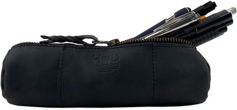 Hide & Drink, Rustic Cylinder Case for Keys, Office Supplies, Change, Personal Items, Cables & Dongles, Classic Bag, Full Grain Leather, Handmade, Slate Blue in Saudi Arabia