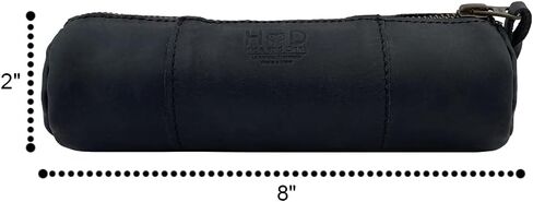 Hide & Drink, Rustic Cylinder Case for Keys, Office Supplies, Change, Personal Items, Cables & Dongles, Classic Bag, Full Grain Leather, Handmade, Slate Blue in Saudi Arabia