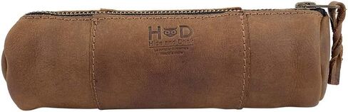 Hide & Drink, Rustic Cylinder Case for Keys, Office Supplies, Change, Personal Items, Cables & Dongles, Classic Bag, Full Grain Leather, Handmade, Slate Blue in Saudi Arabia