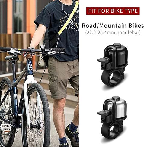EASYDO Bike Bell Classic Bicycle Ring Bell Aluminum Handlebar Bike Bell for Kids Road Mountain Bike Accessories 22.2-25.4mm Cycle Chime in Saudi Arabia