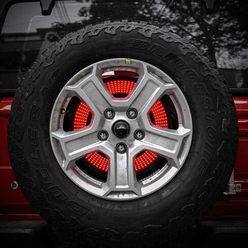 OFFROAD GAMERS Spare Tire Brake Light for Wrangler Third Brake Light Red LED Wheel Light Rear Lights Compatible With 2007-2018 Wrangler JK/JKU & 2018+ Wrangler JL/JLU in Kuwait