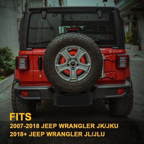 OFFROAD GAMERS Spare Tire Brake Light for Wrangler Third Brake Light Red LED Wheel Light Rear Lights Compatible With 2007-2018 Wrangler JK/JKU & 2018+ Wrangler JL/JLU in Kuwait