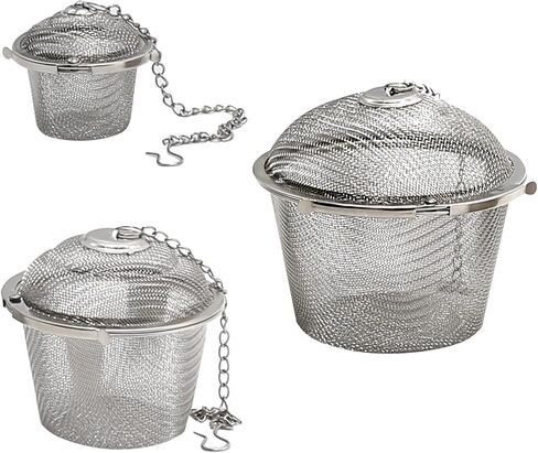 3 قطع من WOOSUKBE 1.7 بوصة 2.5 بوصة 3.5 بوصة سلال تنظيف سلة من الفولاذ المقاوم للصدأ، منظف أجزاء بالموجات فوق الصوتية، سلة تنظيف المجوهرات بالبخار، حامل صغير مزود بخطاف in Kuwait