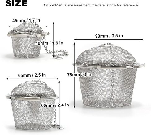 3 قطع من WOOSUKBE 1.7 بوصة 2.5 بوصة 3.5 بوصة سلال تنظيف سلة من الفولاذ المقاوم للصدأ، منظف أجزاء بالموجات فوق الصوتية، سلة تنظيف المجوهرات بالبخار، حامل صغير مزود بخطاف in Kuwait