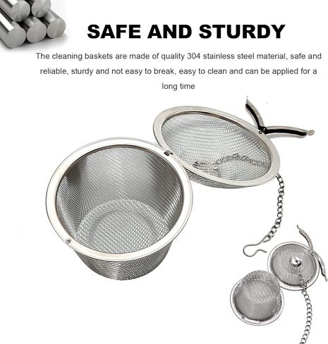 3 قطع من WOOSUKBE 1.7 بوصة 2.5 بوصة 3.5 بوصة سلال تنظيف سلة من الفولاذ المقاوم للصدأ، منظف أجزاء بالموجات فوق الصوتية، سلة تنظيف المجوهرات بالبخار، حامل صغير مزود بخطاف in Kuwait