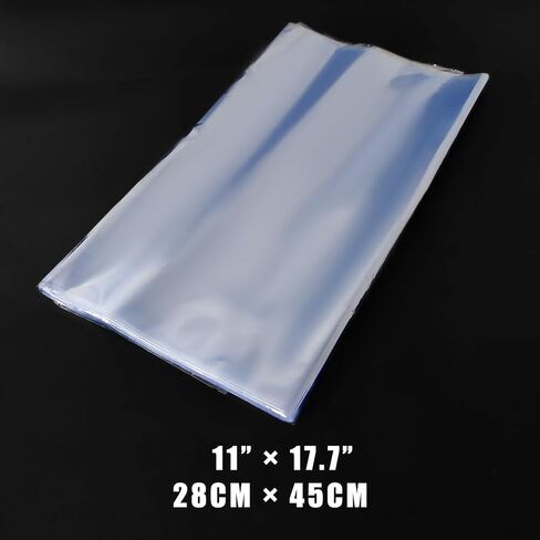 FONHERILI غلاف قابل للانكماش للأحذية وأكياس السيلوفان لسلال الهدايا من البلاستيك الشفاف 100 قطعة من حقيبة PVC الواقية (100) in Kuwait
