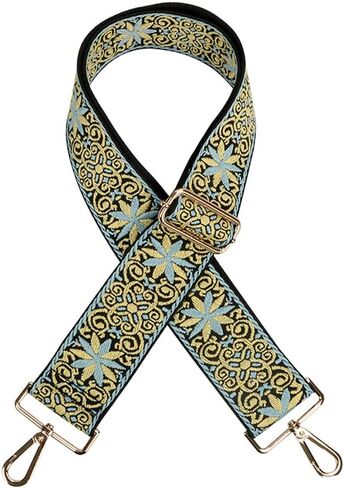 Adjustable Purse Strap Guitar Strap Shoulder Bag Sling Bag Purse Strap Replacement Crossbody Grilles Silver Clasp Olive Green in Saudi Arabia