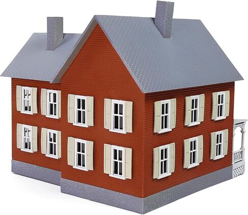 HO Scale Assembled Complete Model Village Two-Story House 1:87 Christmas Building JZ8704 (Green) in Saudi Arabia