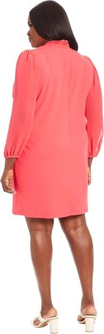 London Times Long Sleeve Tie Neck Shift Work Dresses for Women in Saudi Arabia
