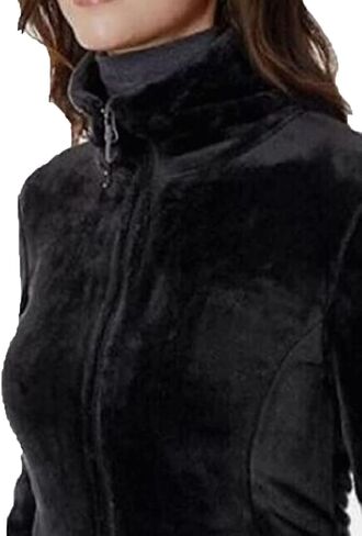 32 Degrees Heat Womens Full Zip Plush Jacket (Large, Black) in Saudi Arabia