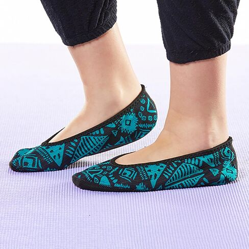Women's Classic Betsy Lou, Best Foldable & Flexible Flats, Travel & Exercise, Dance, Yoga Socks, Indoor Shoes, Slippers, Midnight, Medium in Saudi Arabia