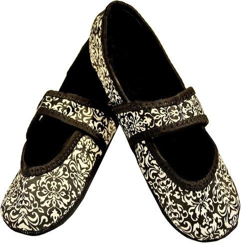 Women's Classic Betsy Lou, Best Foldable & Flexible Flats, Travel & Exercise, Dance, Yoga Socks, Indoor Shoes, Slippers, Midnight, Medium in Saudi Arabia