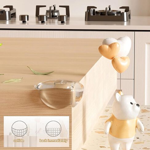 Corner Protectors for Baby -New Improved Edge Protector for Baby – Transparent Corner Protectors - Baby Proof Bumper & Cushion to Cover Sharp Furniture & Table Edges （20 Pack） in Kuwait