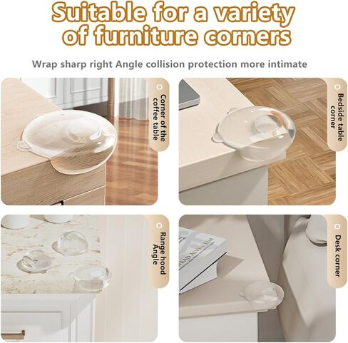 Corner Protectors for Baby -New Improved Edge Protector for Baby – Transparent Corner Protectors - Baby Proof Bumper & Cushion to Cover Sharp Furniture & Table Edges （20 Pack） in Kuwait