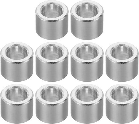 PATIKIL M6 Aluminum Spacers, 10 Pcs Metal Spacer Aluminum Round 6.2mm ID x 10mm OD x 2mm L Thickness Aluminum Spacer 1/4in ID Screw Standoff Fit for 1/4" or M6 Screw Bolts in Saudi Arabia