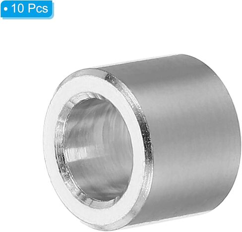PATIKIL M6 Aluminum Spacers, 10 Pcs Metal Spacer Aluminum Round 6.2mm ID x 10mm OD x 2mm L Thickness Aluminum Spacer 1/4in ID Screw Standoff Fit for 1/4" or M6 Screw Bolts in Saudi Arabia