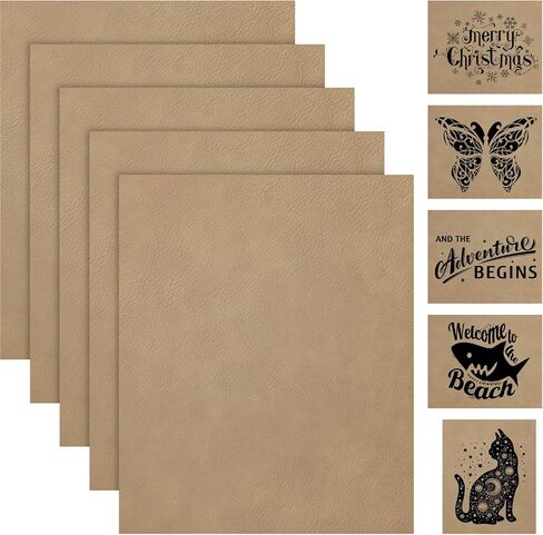 Huhumy 5 Pieces Laserable Leather Sheets Leatherette Sheets for Laser Engraving Leather Laser Engraving Supplies for Art Craft Supplies and Materials(12 x 24 Inch,Multiple Colors) in Saudi Arabia