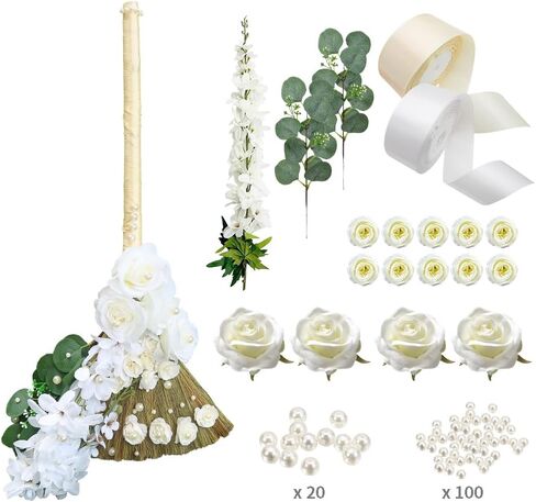 Wedding Jump Broom Wedding Brooms DIY Wedding Jumping The Jump Broom Ceremony Bridal Design Your Own Bridal Accessory (DIY Broom) in Saudi Arabia