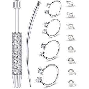 16g Septum Rings Internally Threaded Surgical Steel Septum Jewelry Lip Rings Hoop Labret Jewelry Horseshoe Earrings Daith Piercing Jewelry for Women Men 6mm 8mm 10mm 12mm Silver Gold in Saudi Arabia